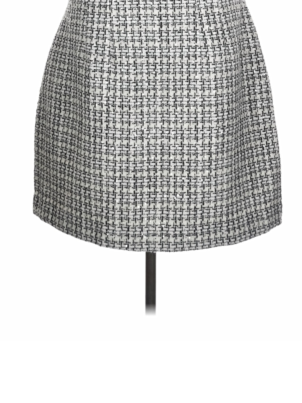 Ann Taylor Black and White Tweed Mini Skirt